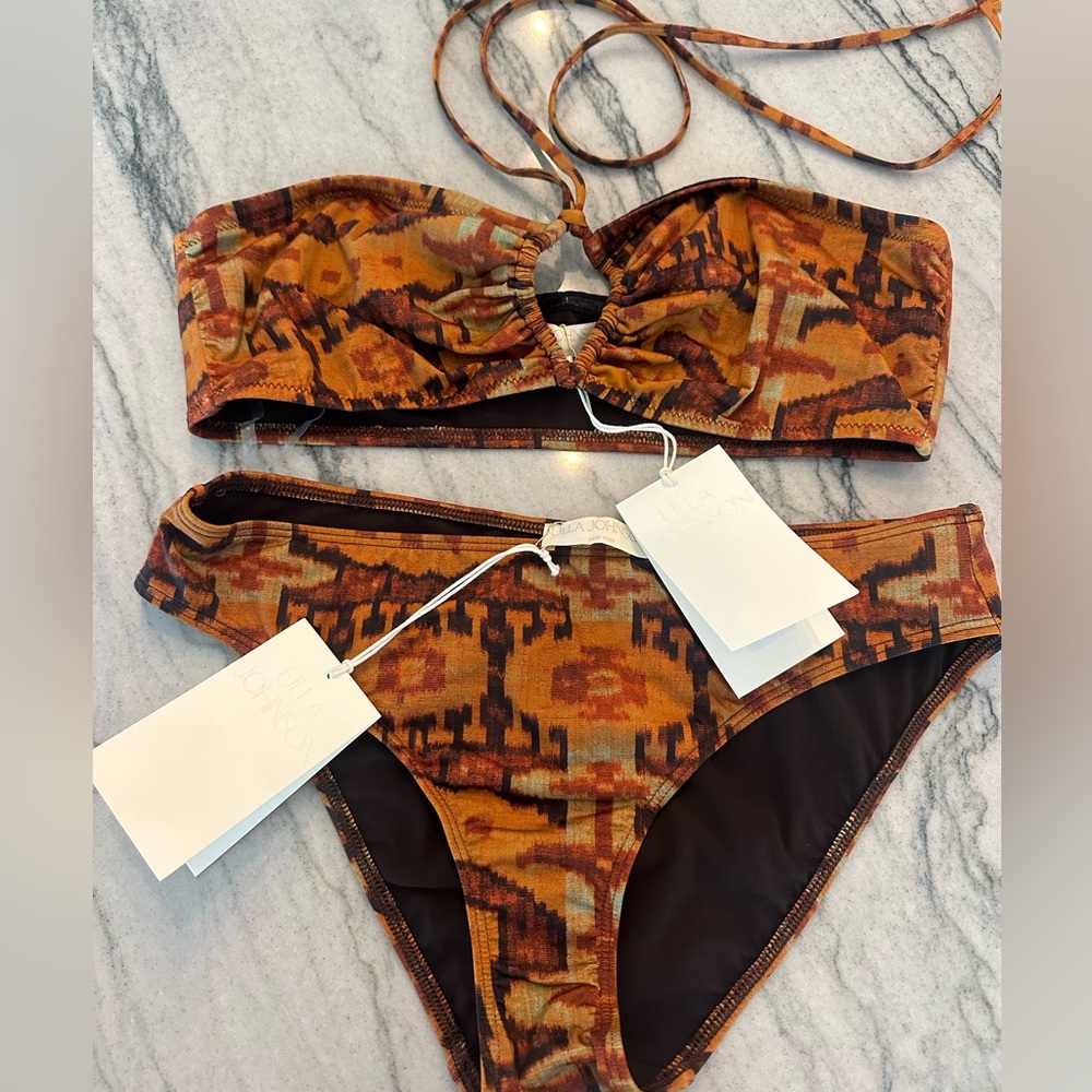 ULLA JOHNSON - Formentara Bikini Top - color Oak.
